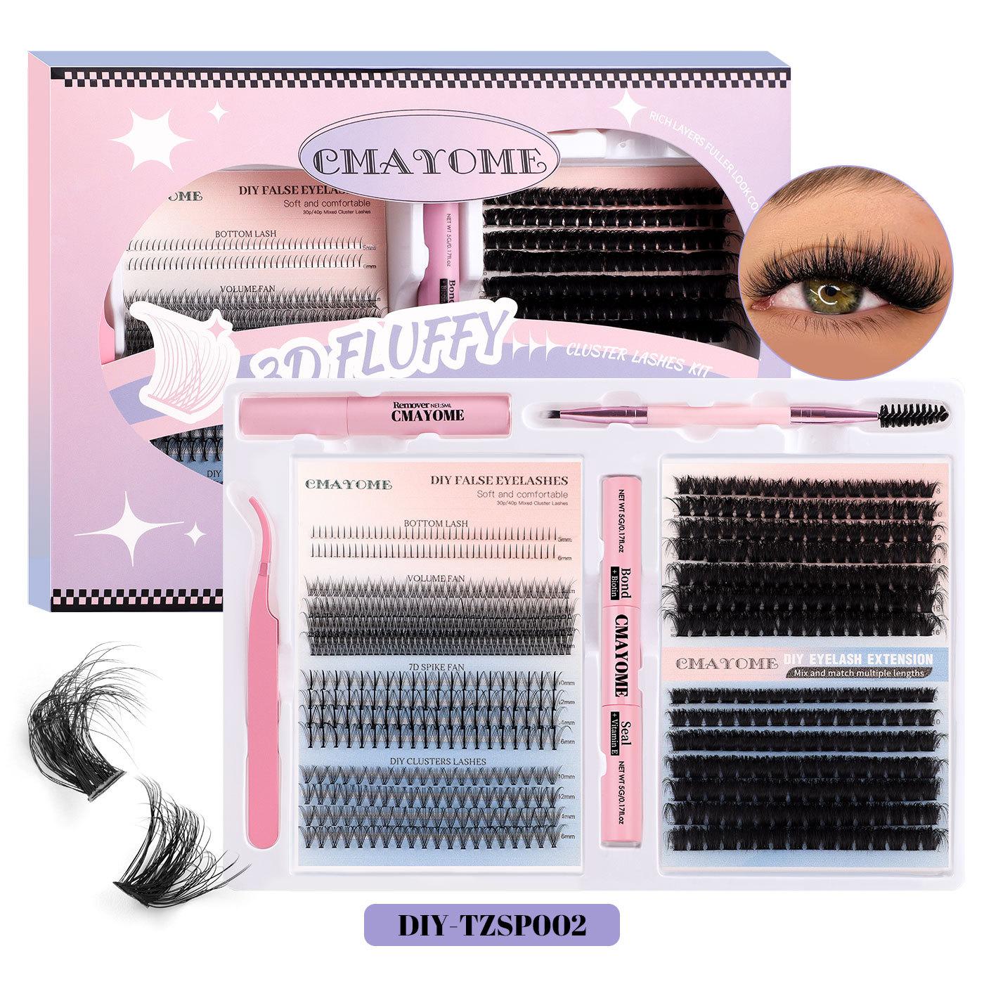 

642 Tufts False Eyelashes Combination Set Diy Segmented Natural Thick D-Curve Eyelashes