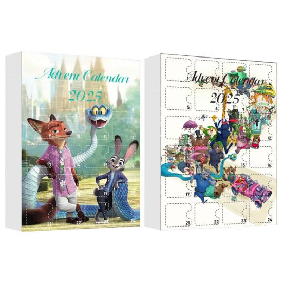 Kalendarz Adwentowy 24-dniowe Odliczanie do Świąt z 24 Akrylowymi Ozdobami Kreskówkowymi Zwierzętami Prezenty z Motywem Anime dla Dzieci Dorosłych Fanów