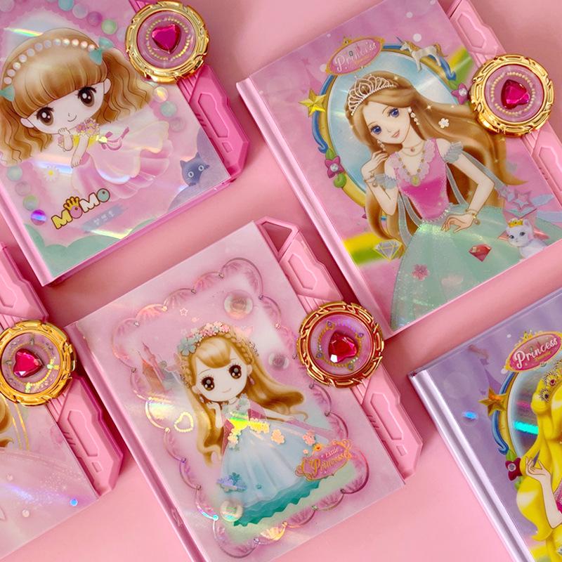 Princess Diary Password Book with Lock - Cute Notebook for Elementary School Girls