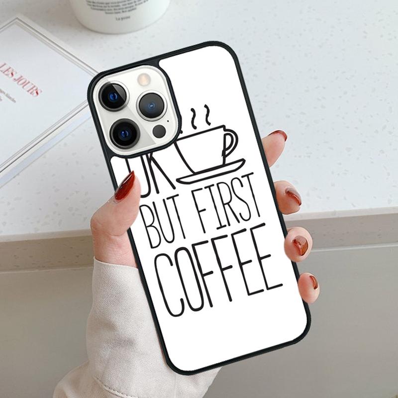 Frist But Coffee Pattern Phone Case For iPhone 17 Air 11 12 13 14 15 16 Pro Max Cover For iPhone 17 Air Max Plus Coque Shell
