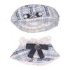 Niannyyhouse 10cm, 15cm, 20cm Plüsch-Kleidungsset mit Poncho, Hut und Schal zum Anziehen von Baumwollpuppen (Blau, 10cm)