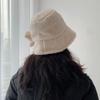 Cute Plush Bear Doll Fisherman Hat Women Autumn and Winter Korean Version Warm Lamb Fur Pot Hat Japanese Bucket Hat