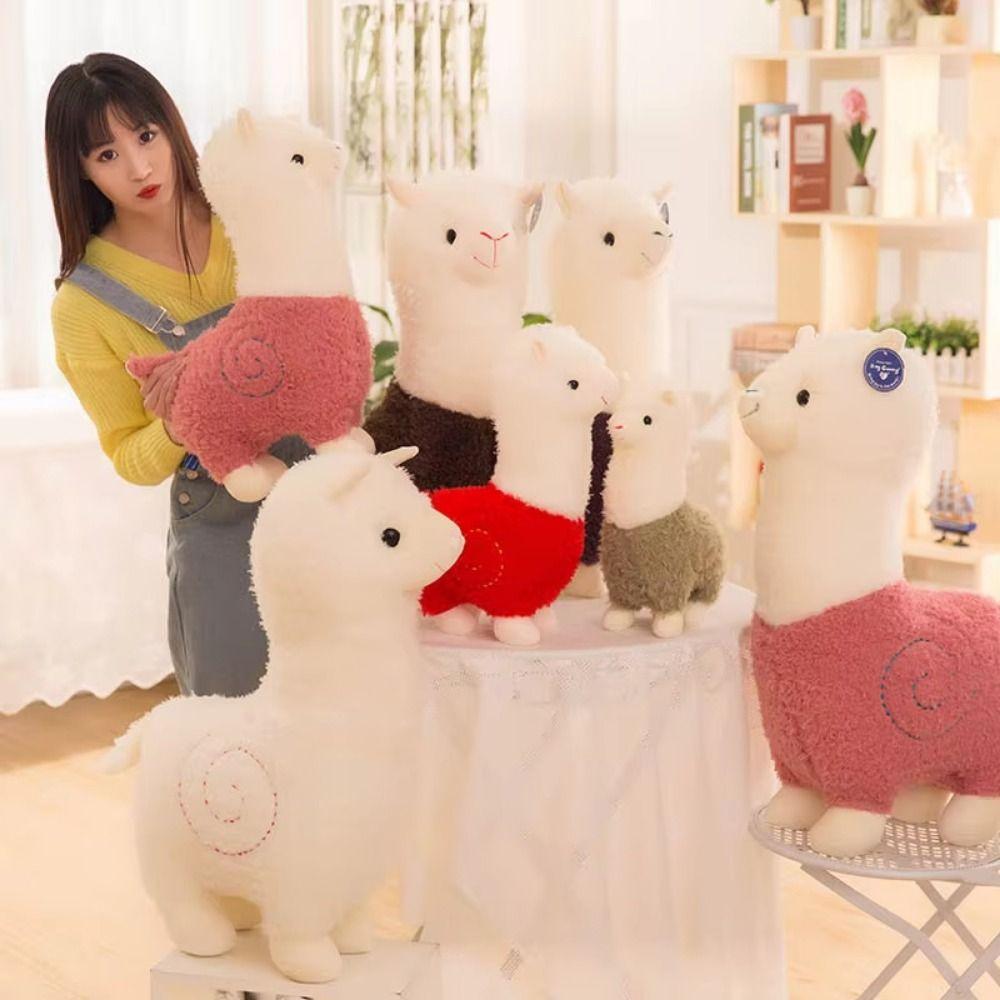 Soft Material Alpaca Plush Toy Children Gits Plush Toy Cute Sheep Llama Animal Dolls  Bed Decor