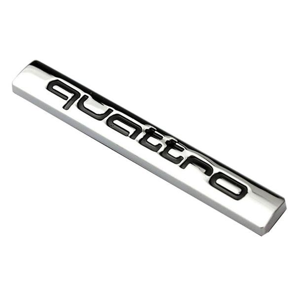 

Quat tro Logo Metal Car Trunk Tail Emblem Badge Sticker Decor for A4L A6L чёрный