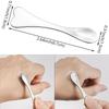 Aswewamt 6Pcs Mini Metal Makeup Spatula Facial Massage Scoop Heart-shaped Skincare Spatula Silver Cream Dig Beauty Spoons Reusable Cosmetic