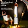 LED Rechargeable Flashlight, Aluminum Alloy Zoomable Torch with Multiple Light Modes, Portable Hook Design Outdoor Emergency Work Light