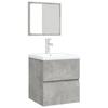3114174 vidaXL Bathroom Vanity Unit and Basin and Mirror Concrete Grey
