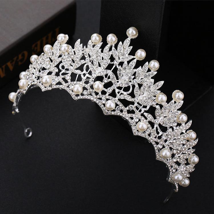 Braut Silber Große Krone Neu Hochzeit Haarschmuck Hochzeitskleid Zubehör Europäische Geburtstag Tiara Krone
