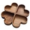 Heart Candy Dish in Wood Finish, Open Serving Tray for Sweet Display, Coffee Table Accent, Dining Tables and Anniversary Table Styling