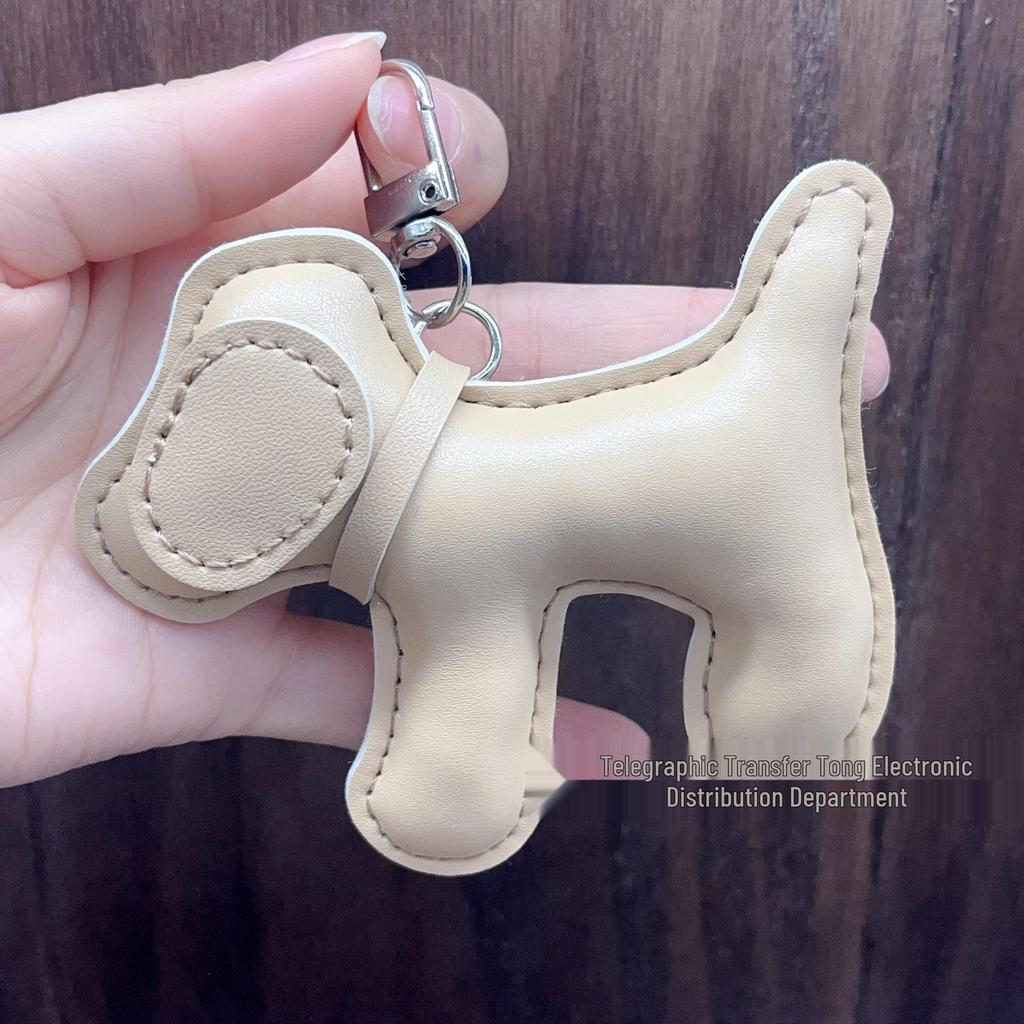 Trendy Brand Year of the Horse Genuine Leather Keychain Pendant - High-End Little Horse Charm for Bags & Clothing Accessories