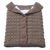 Cozy Autumn & Winter Baby Stroller Sleeping Bag - Wool Knit, Button Design, Plus Velvet, Thick & Warm.