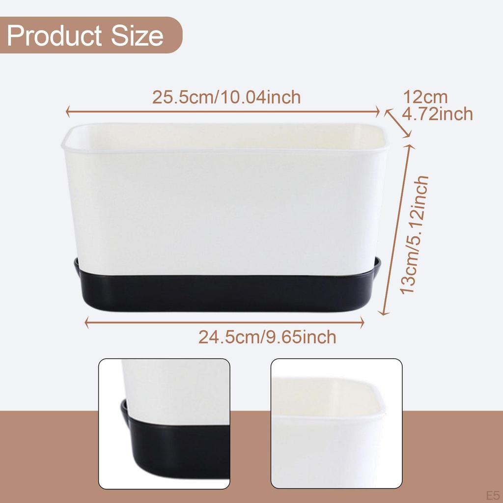 Compact Rectangle Planter for Indoor And Outdoor Vegetable Cultivation