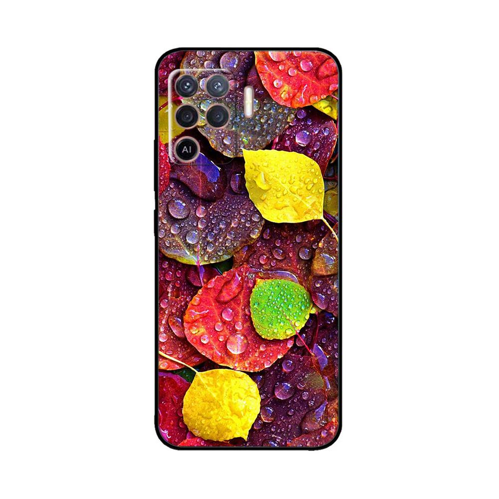 Cover per OPPO Reno 5 Lite Custodia Morbida in Silicone Fiori Bumper per OPPO Reno 5 F oppoA94 4G Custodie Reno 5 Lite Custodie per Telefono