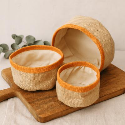 Jute Baskets Set of 3 Turmeric