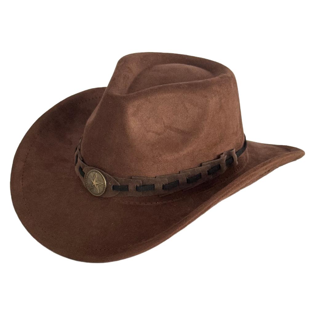 Hot-selling retro bull's head big-brimmed top hat, European and American suede western cowboy hat, men's temperament jazz hat