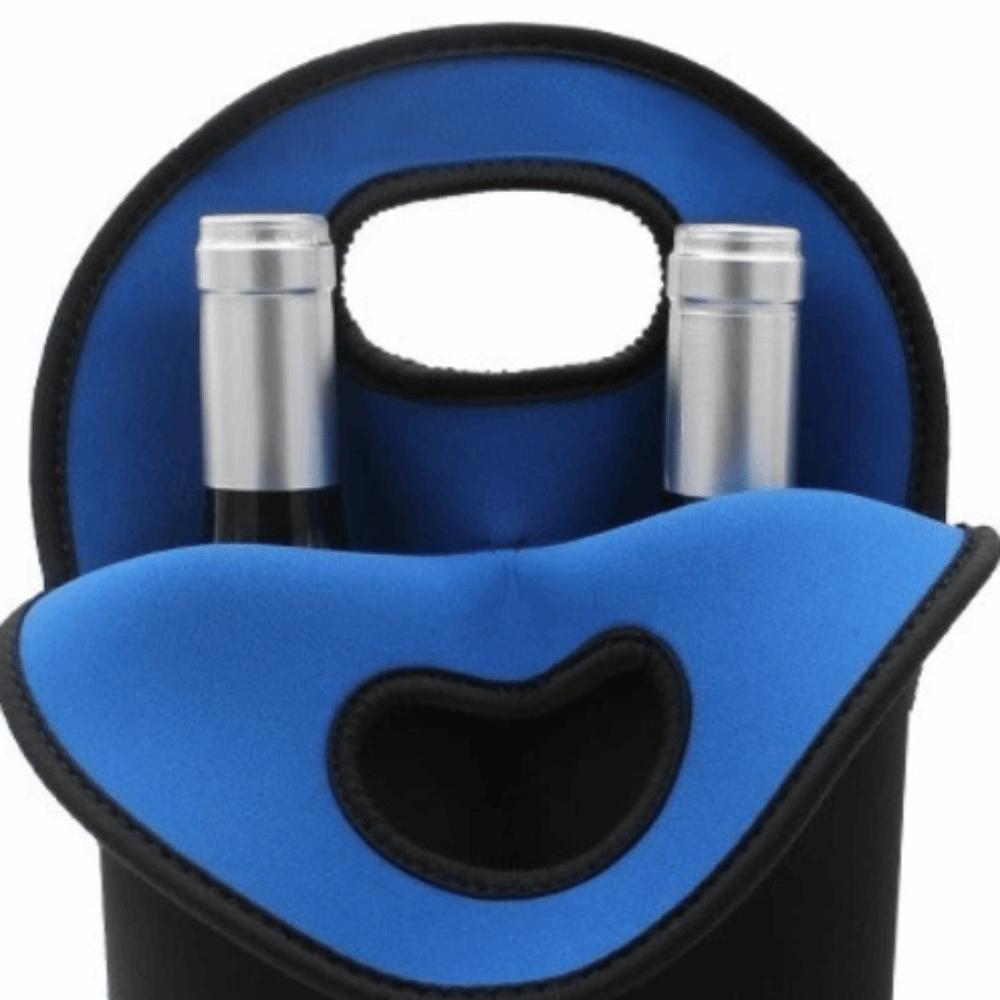 Reusable Wine Travel Carrier With Handle Insulated Wine Bag  Outdoor Camping