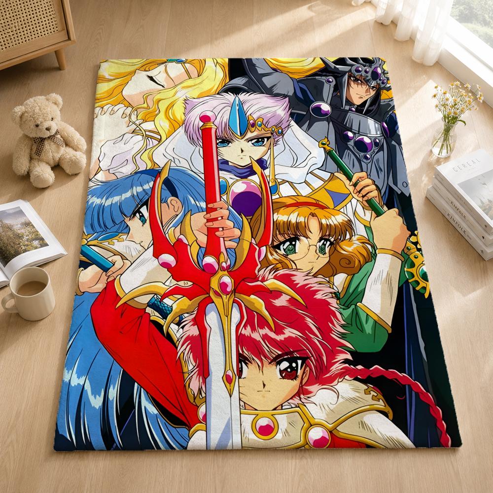 Anime M-Magic Knight Rayearth Throw Blankets Soft Warm Flannel Blanket Bedding for Bed Living Room Home Sofa