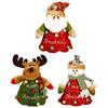 Christmas Santa/Snowman/Elk Gifts Bags Thickened Felt Material,With Zipper Design Reusable Christmas Gift Bags For Apples/Candie