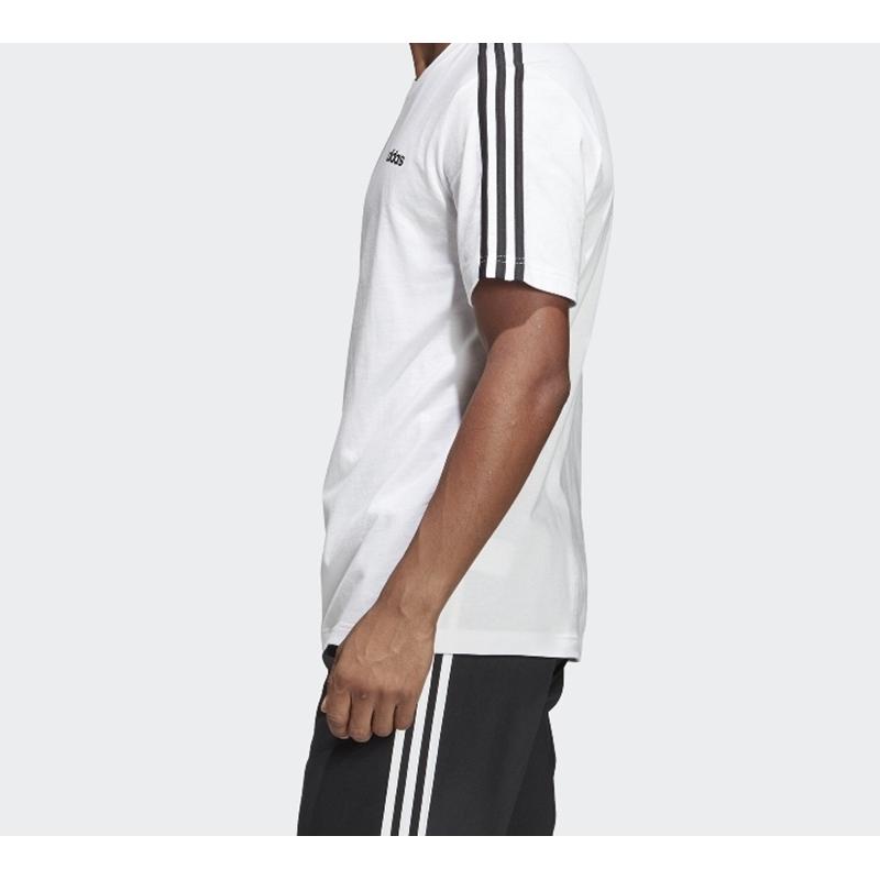 adidas T Shirts Men's White Crew Neck Moderate Straight Fit DU0441