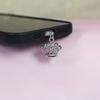 1pc Artificial Diamond Rhinestone Crystal Crown Design Stylish Phone Dust Plug Pendant Charm Decoration, Valentine's Day Charming