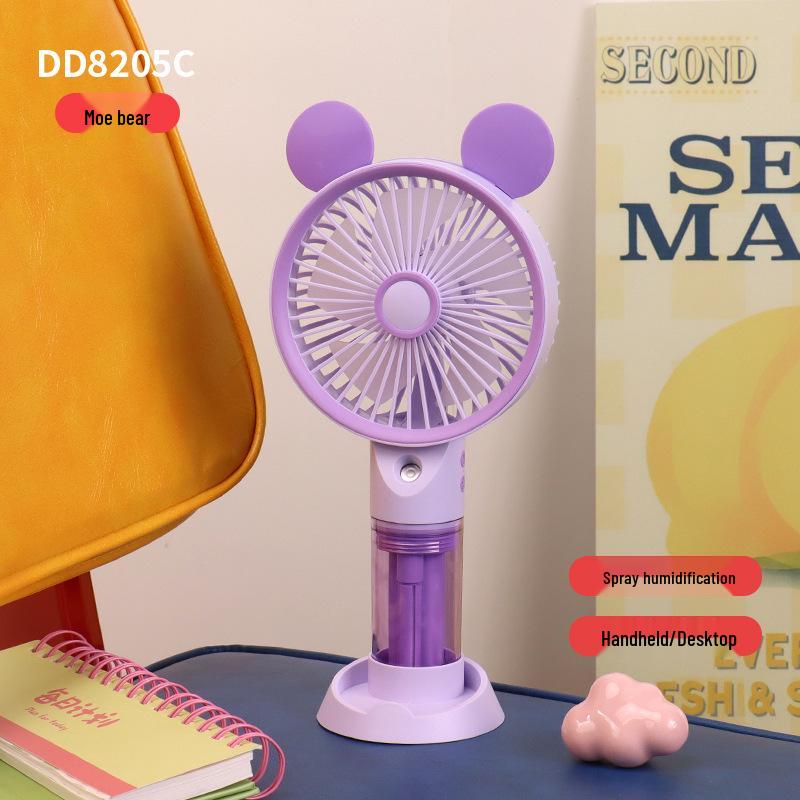 Portable USB Rechargeable Handheld Mini Fan with Humidifier High Wind Power Recommended