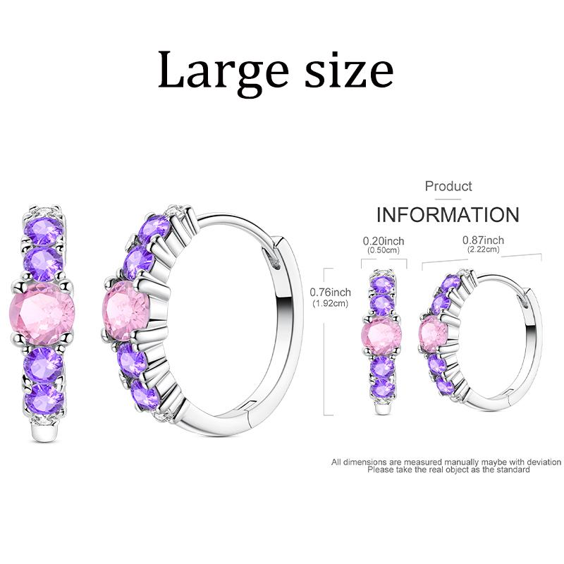 Hoop Earring Copper Original Earring For Woman Star Clover Zircon Pendientes Fine Jewelry