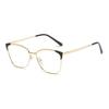 Women Luxury Blue Light Blocking Glasses Fashionable Metal Square Frame Eyewear Men Retro Designer Eyeglasses No Diopter