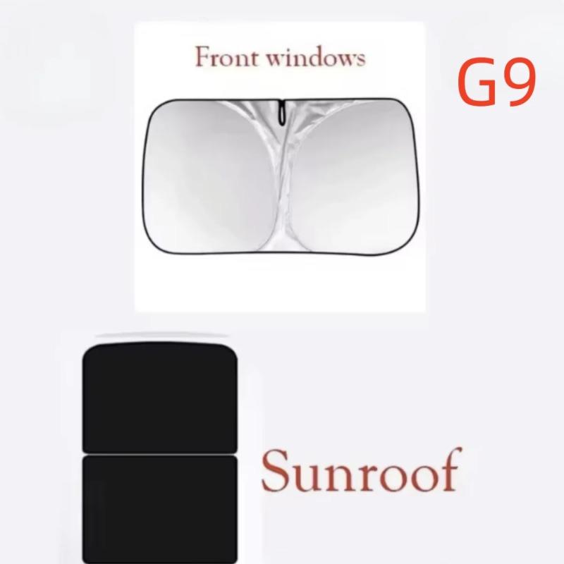 For XPeng G9 2023-2026 Front Windshield Sun Visor Roof Skylight Ice Cloth Sun Shade UV Protection Car Cooling Modify Accessories