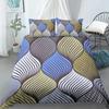 Geometric Duvet Cover Set King Size White Gold Shade Bohemian Bedding Set Soft Quilt Cover with Pillowcase Twin Comforter Cover