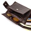 Wallet for Men In Horizontal Format Made of Genuine Leather with Crocodile Effect CANPELLINI 21770 Brown