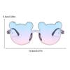 Fashion Children's Bear Cartoon Sunglasses Rimless Cartoon Bear Shape Sunglasses For Boys and Girls Children's Glasses