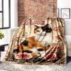 Home Customize Your Name Blankets Cat Floral Pattern Comfortable Soft Lightweight Allseason Multipurpose Blanket For Picnic Sofa Office Bed Living