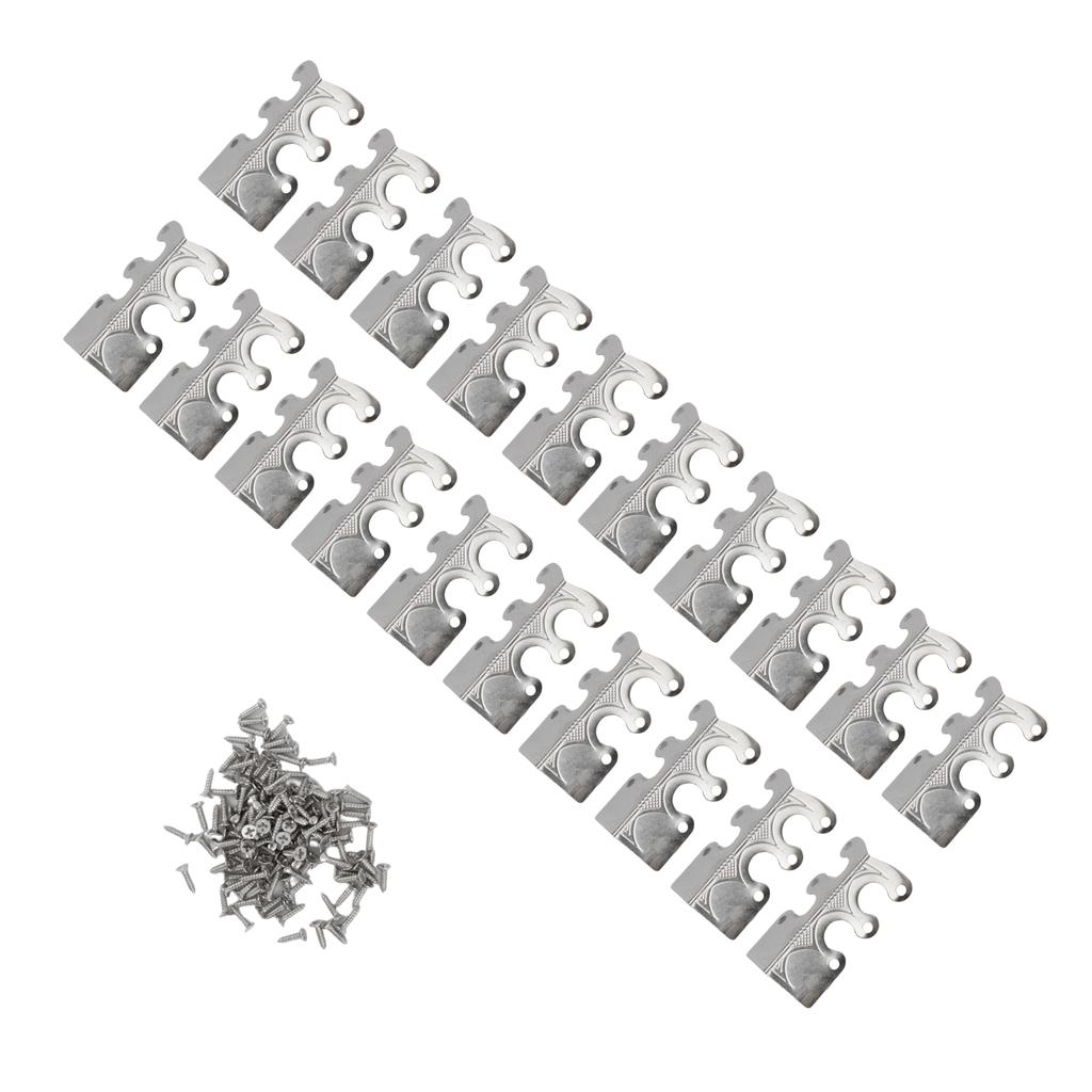 Set of 6 Vintage Metal Corner Protectors for Long Lasting Baseboard Care