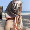 Eșarfă Hijab Hip Hop Femei Imprimeu Eșarfă de Gât Foulard Eșarfe Pătrate de Mătase Satinată Șaluri și Înfășurători Doamnă Pașmină Batic