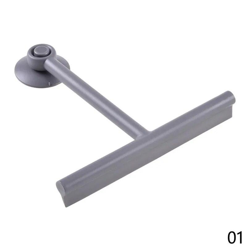 Skrobak do ściągaczki prysznicowej z uchwytem wycieraczka do szkła środek do czyszczenia lusterek z przyssawką łazienka silikonowe narzędzie do czyszczenia