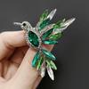 Luxury Rhinestone Hummingbird Brooches for Women Unisex Animal Pins Friend Event Party New Gifts Jewelry Decoration Accessories