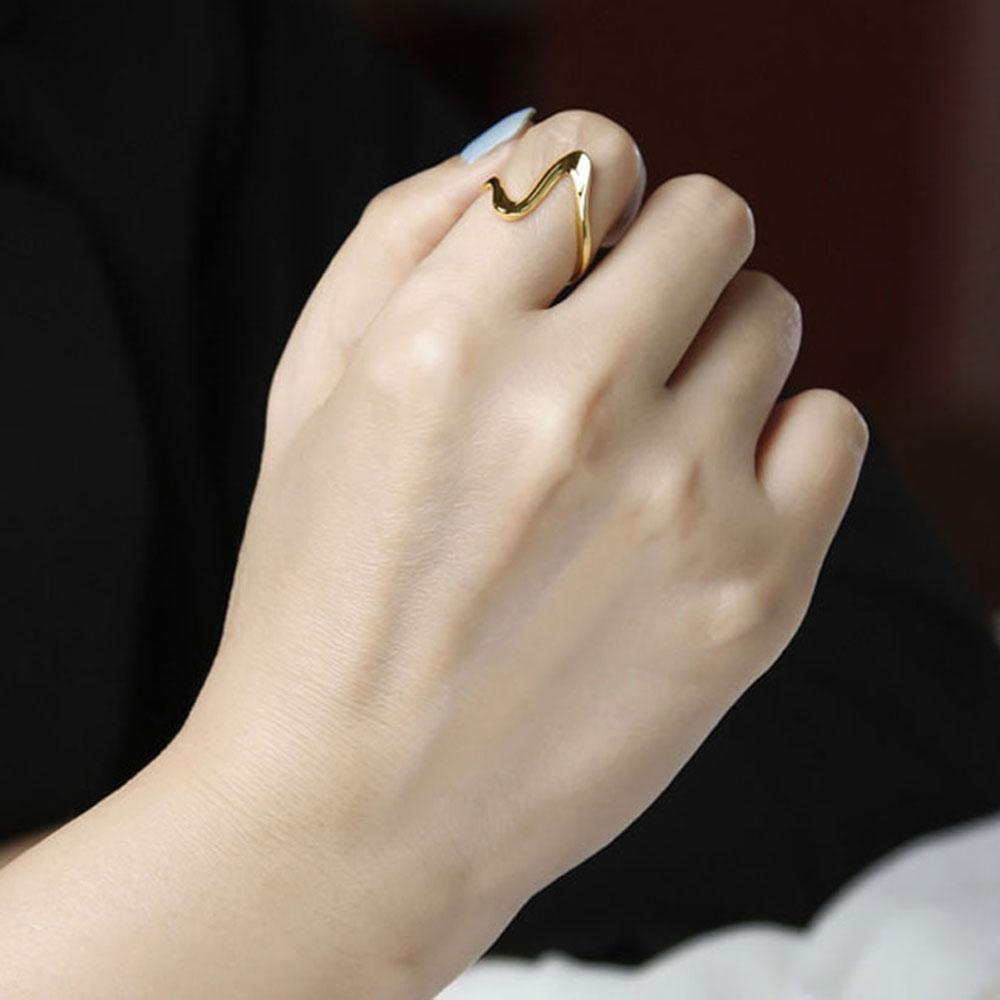 Chic Waves Thin Irregular Thumb Ring Party Jewelry Opening Ring Fashion Accessories Finger Ring
