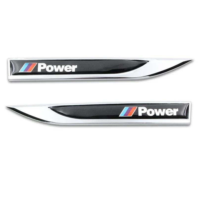

For BMW M 2pcs Fashion Car-Styling Stainless Steel Car Blade Car Body Waterproof Sticker For Bmw x1 x3 x5 x6 f10 f20 f30 e36 e39