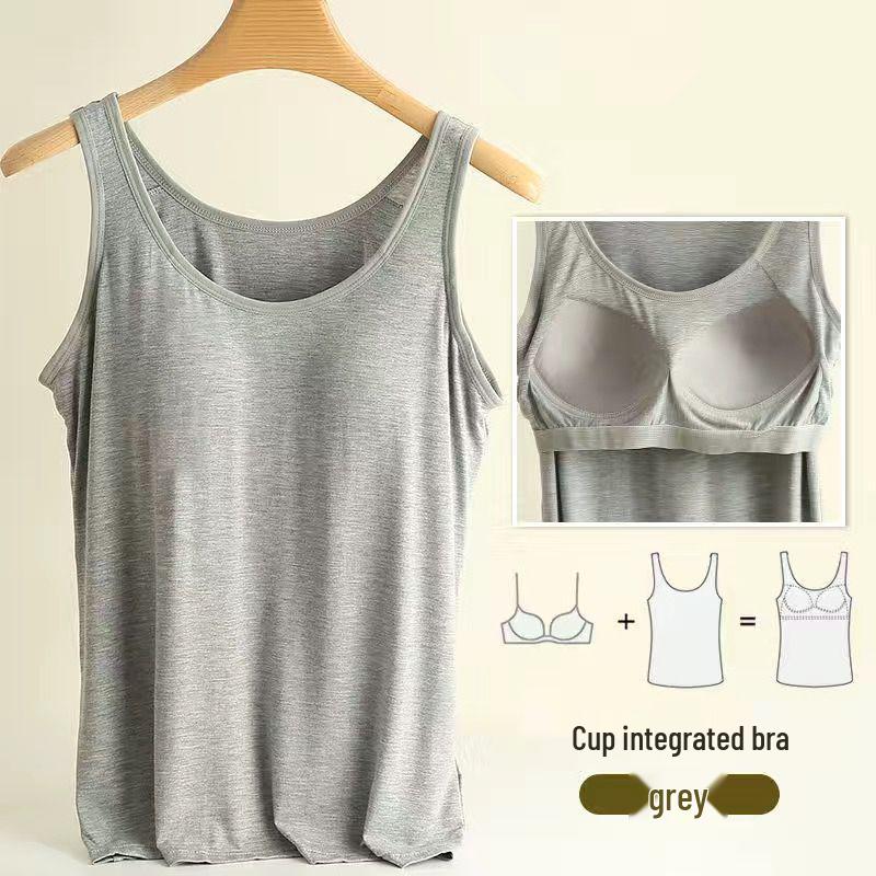 Padded Cup Plus Size Modal Slimming Camisole Tank Top - Breathable & Comfortable