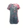 Nueva moda primavera y verano camiseta casual de manga corta con estampado floral [direccional]