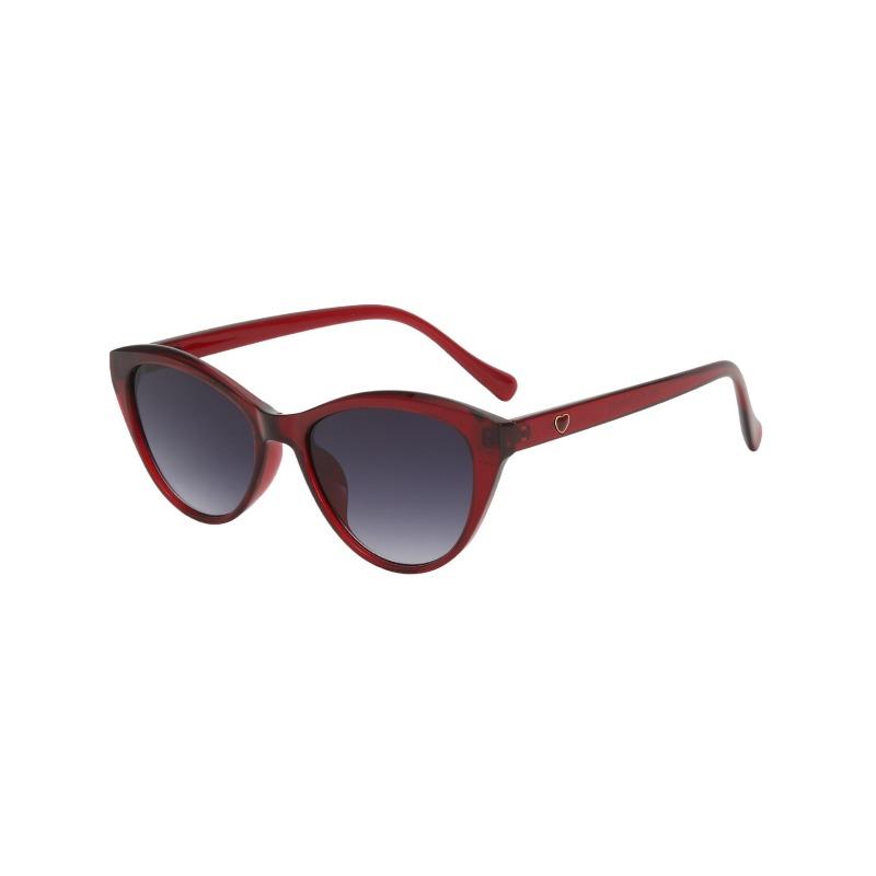 New cat eye sunglasses fashionable European style trendy big face slim glasses for women