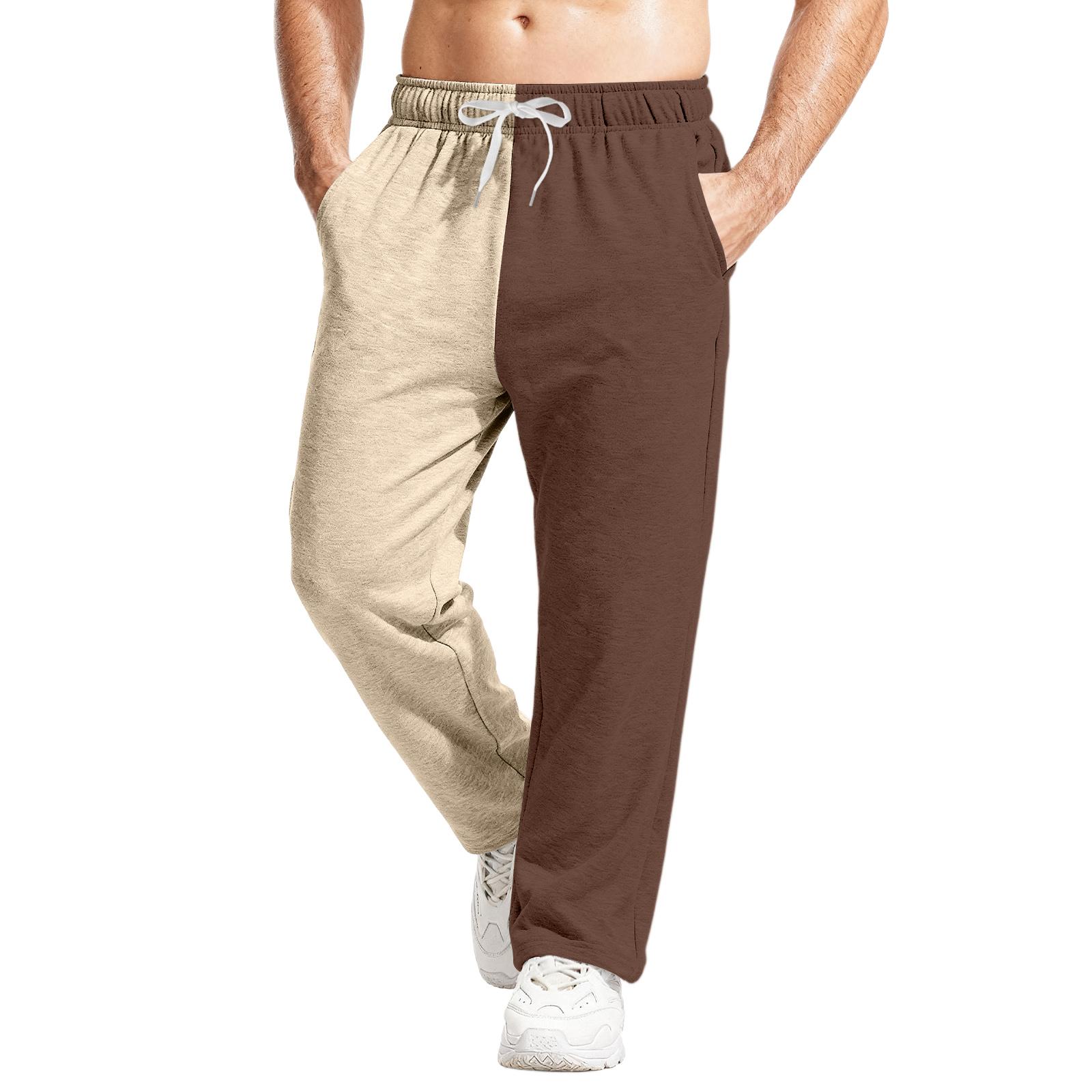 

Men s Relaxed-Fit Casual Sweatpants With Stretch Waistband And Drawstring Yoga Pants XXXL кофейный