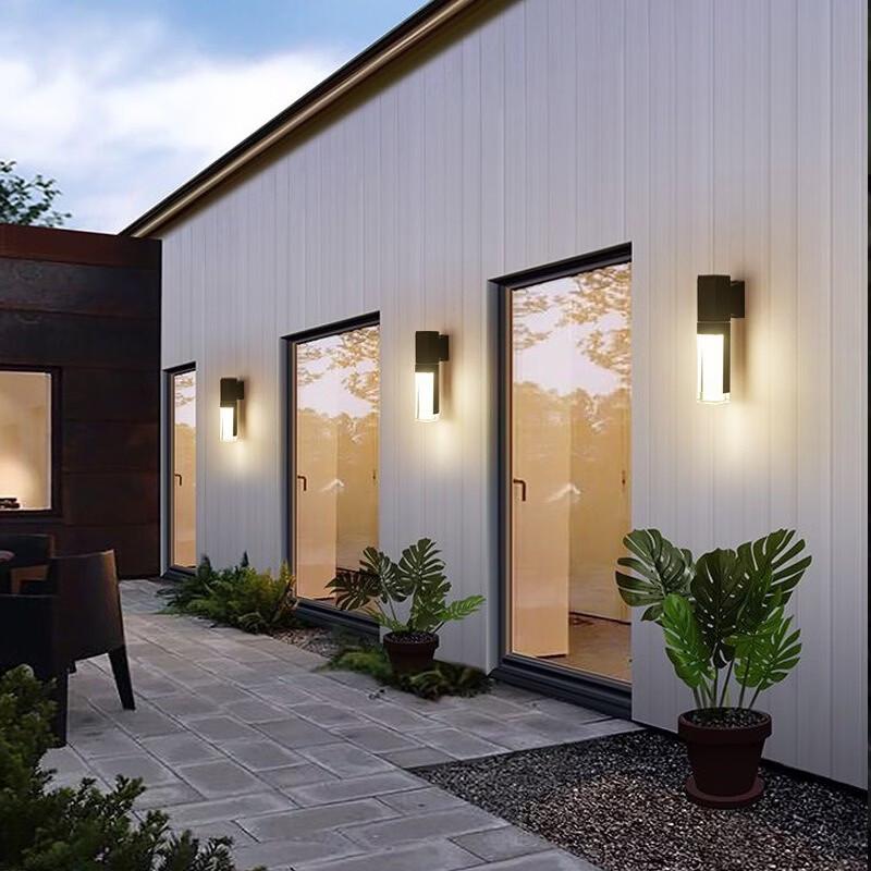 Modern Black Wired Outdoor Wall Sconce