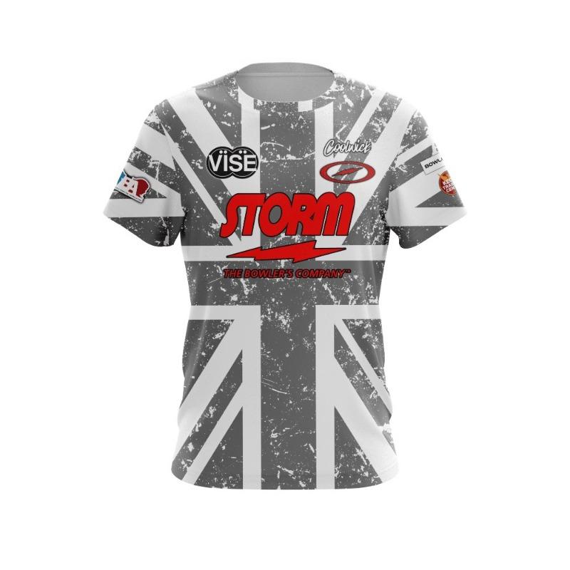 Summer Men Coolwick Storm Bowling Jersey Black Lightning Logo Short Sleeve Performance T-Shirt Pro Player Fan Casual Sports Tee