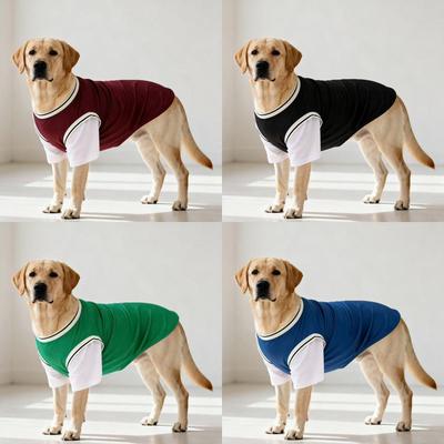 Breathable Mesh Dog Clothes: Faux Two-Piece for Medium To Large Breeds, Ideal for Golden Retrievers & Labradors, Spring/Summer.