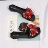 Yuzhihao Summer Women's Rhinestone Butterfly Flat Sandals - Indoor/Outdoor Wear