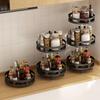Scaffale Rotante da Cucina per Organizzazione Accessori da Cucina Scaffale per Spezie Pulizia Organizzatore Rotante a 360 Gradi Piattaforma Rotante