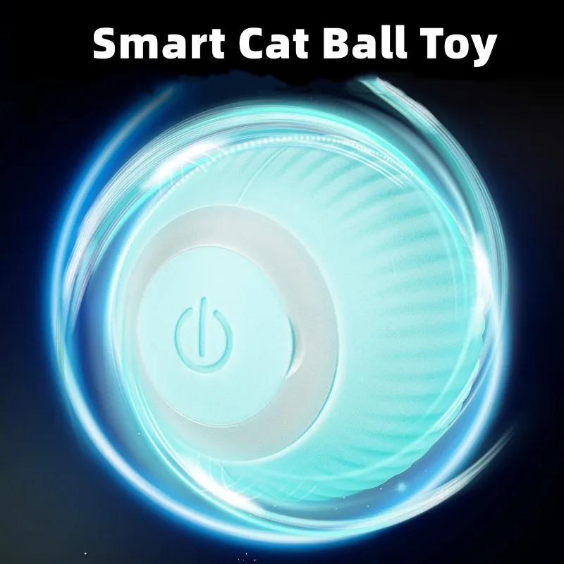Interaktiver Katzenball, intelligentes Katzenspielzeug, elektronisches interaktives Katzenspielzeug für den Innenbereich, automatisch rollender magischer Ball, Katzenspielzubehör