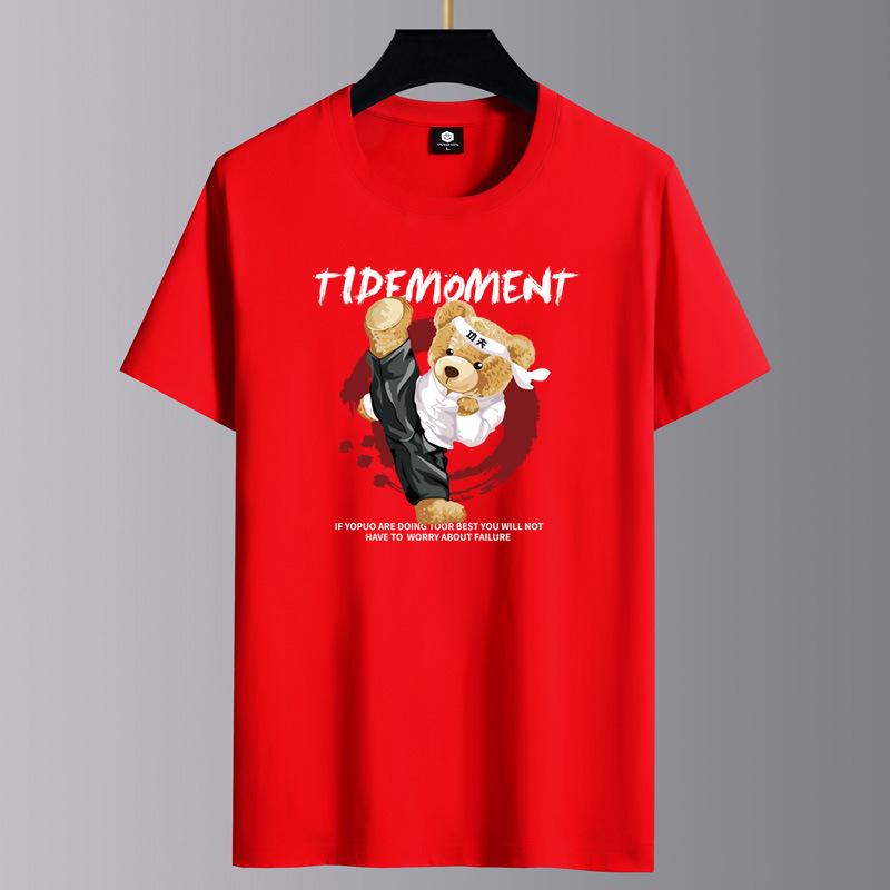 

Мужская хлопковая летняя футболка с коротким рукавом, свободный крой, модный топ M