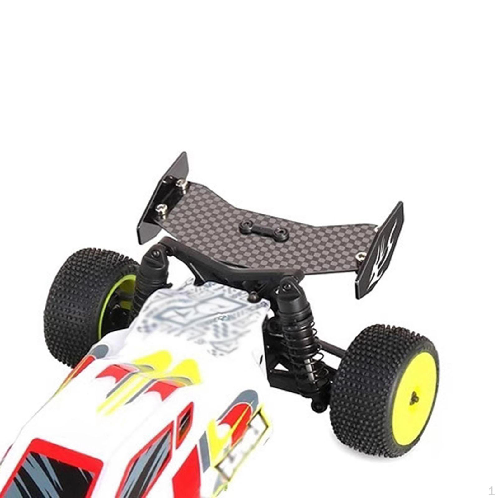 

RC Carbon Fiber Rear Spoiler Easy Assembly Aluminum Alloy Vehicle Repair Lightweight Spare Parts for чорний